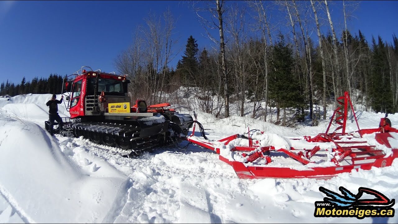Snowmobile trail groomer GODS !
